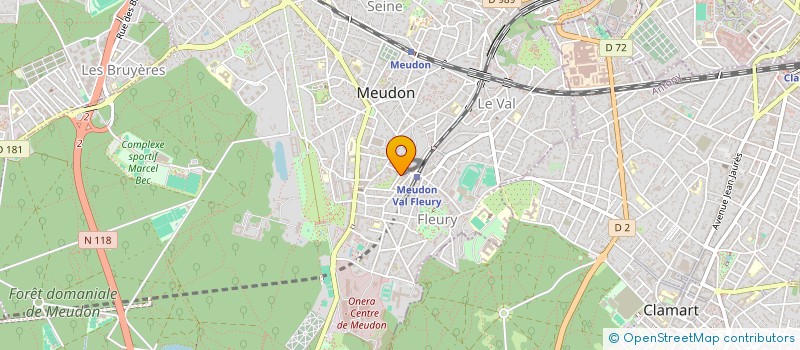 localisation de l'entreprise AFICV  ASSOC FRANC INFIRM CHIRURG VASCUL  MEUDON