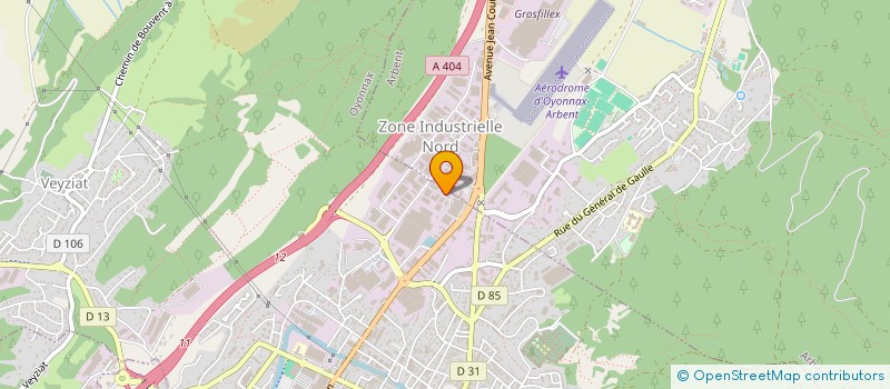 localisation de l'entreprise AFIL à OYONNAX