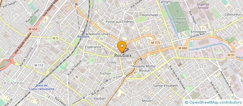localisation de l'entreprise AFINIM à ROUBAIX