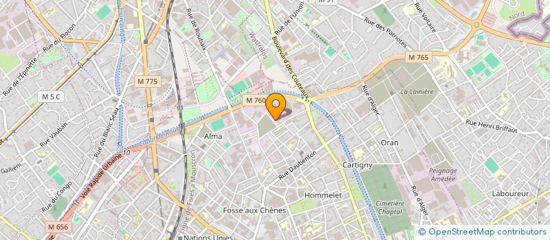 localisation de l'entreprise AFIPLASTEX à ROUBAIX