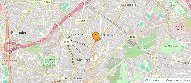 localisation de l'entreprise AFJ à MONTREUIL