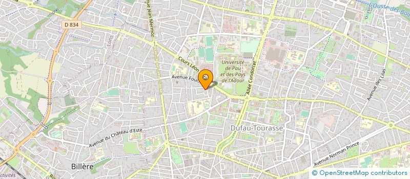 localisation de l'entreprise AFJ: ASSOCIATION FOUCHET JEUNESSE à PAU