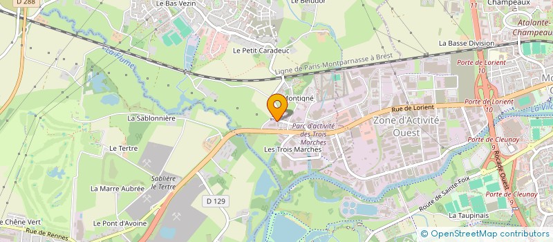 localisation de l'entreprise AFK  ORGERES