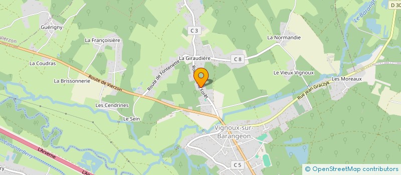 localisation de l'entreprise AFL ENERGIES à VIGNOUX-SUR-BARANGEON