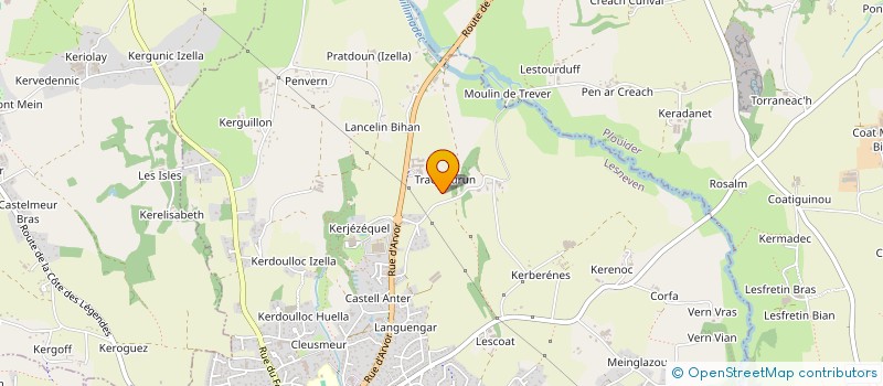 localisation de l'entreprise AFLOREDEAU.FR  LESNEVEN