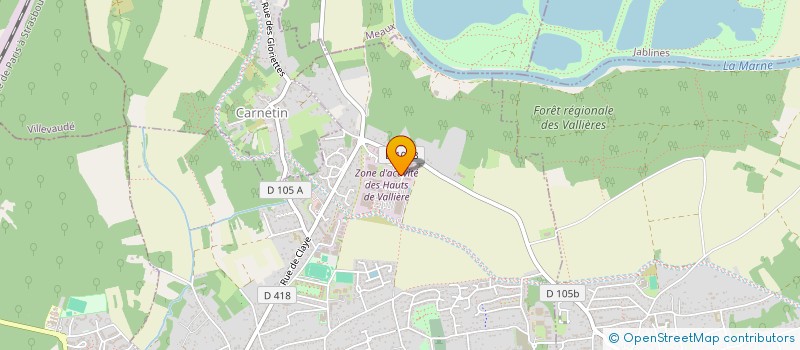 localisation de l'entreprise AFM 77 à THORIGNY-SUR-MARNE