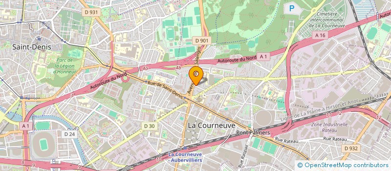 localisation de l'entreprise AFN BAT à LA COURNEUVE