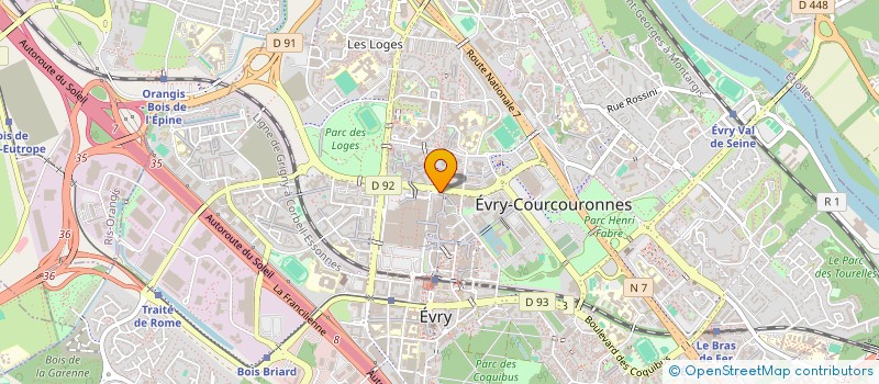 localisation de l'entreprise AFORIA à EVRY-COURCOURONNES