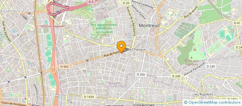 localisation de l'entreprise AFOULKI COIFFURE à MONTREUIL