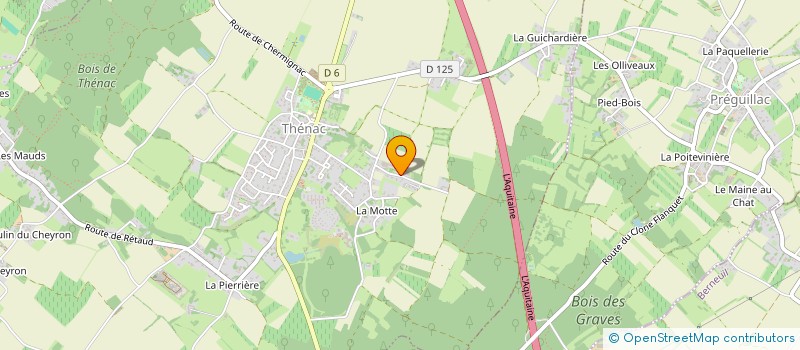 localisation de l'entreprise AFP 17  THENAC