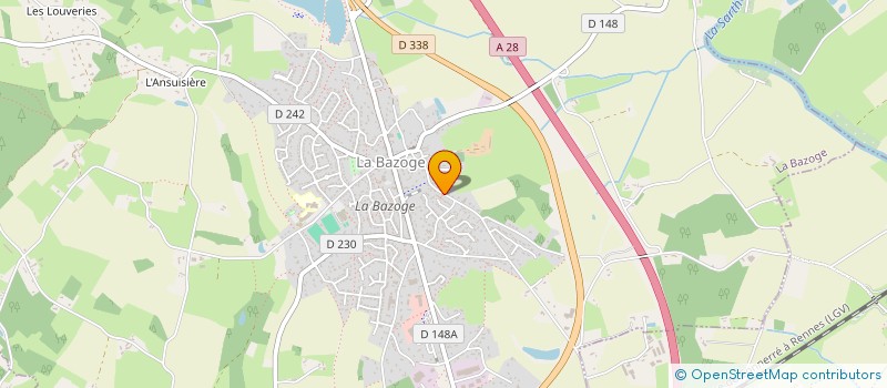 localisation de l'entreprise AFP - ASSOCIATION DE FORMATION PROFESSIONNELLE  LA BAZOGE