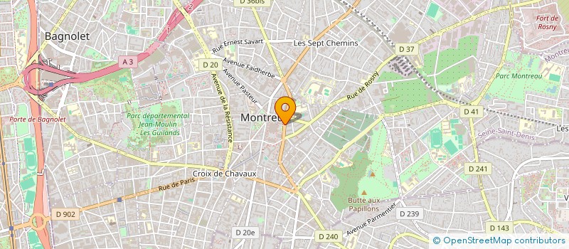 localisation de l'entreprise AFPA ENTREPRISES à MONTREUIL