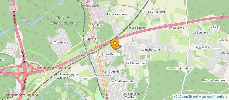 localisation de l'entreprise AFPT à VEIGNE