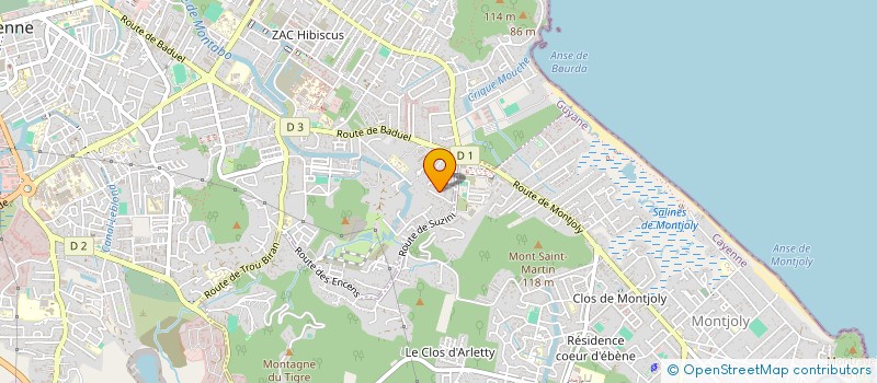 localisation de l'entreprise AFR TOURISME ET LOISIRS  CAYENNE