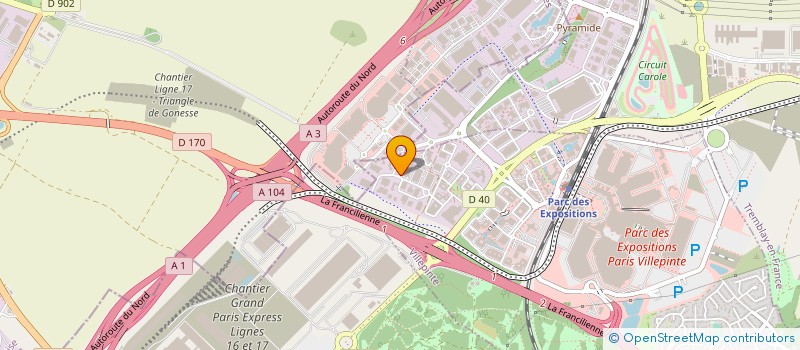 localisation de l'entreprise AFRETAIR à VILLEPINTE