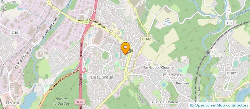 localisation de l'entreprise AFRI KOSSI à LIMOGES