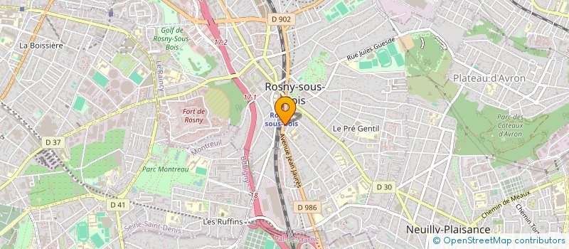 localisation de l'entreprise AFRICA-SOUS-BOIS à ROSNY-SOUS-BOIS