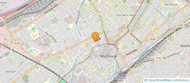 localisation de l'entreprise AFRICOSMETICS ET COIFFURE  MULHOUSE