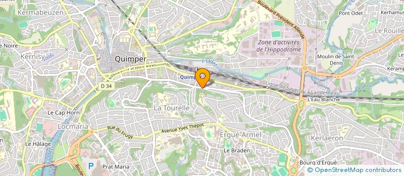 localisation de l'entreprise AFRIK'29 à QUIMPER