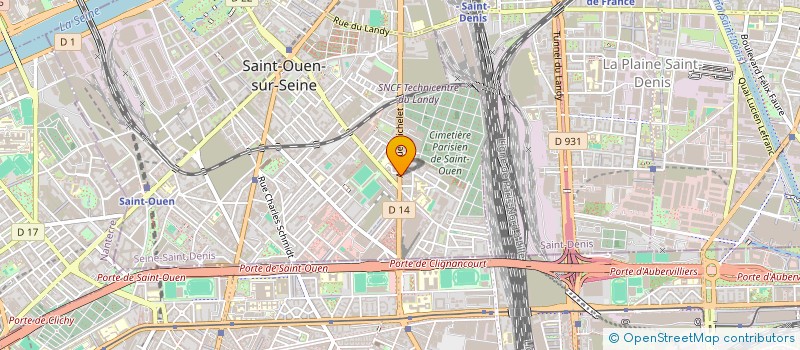 localisation de l'entreprise AFRIK'ORIENT à SAINT-OUEN-SUR-SEINE