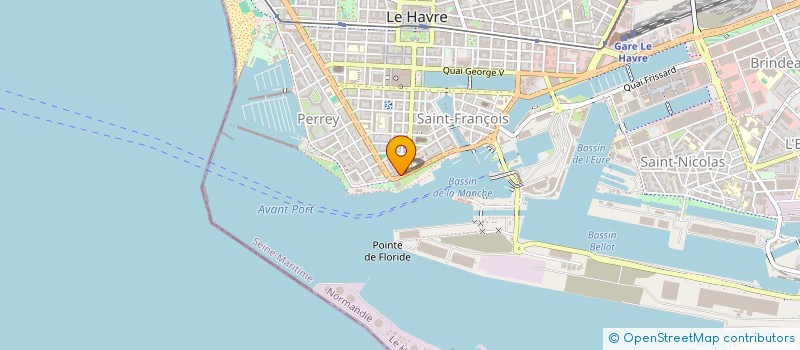 localisation de l'entreprise AFRIQUE NEGOCE à LE HAVRE