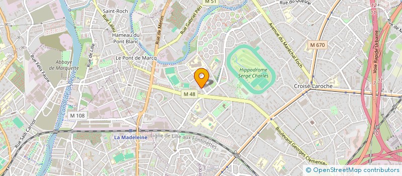 localisation de l'entreprise AFRO TISS à MARCQ-EN-BARŒUL