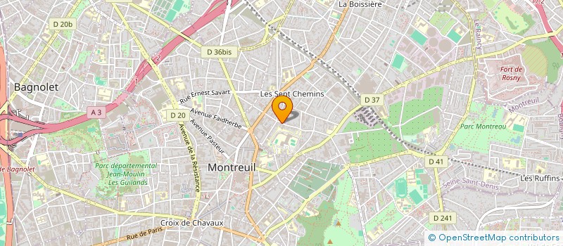 localisation de l'entreprise AFS ACTIONS FLUIDES SERVICES à MONTREUIL