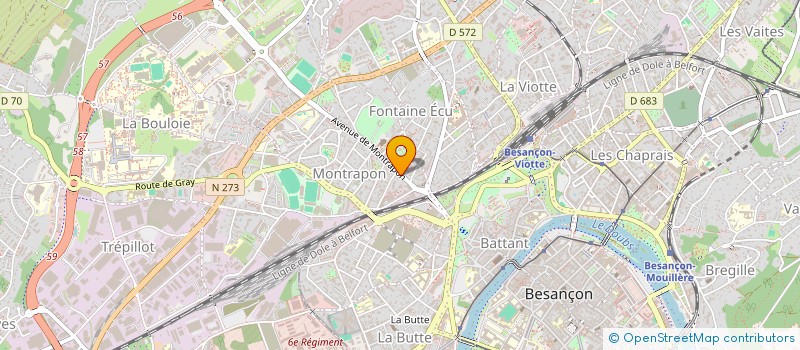 localisation de l'entreprise AFTC DE BOURGOGNE FRANCHE-COMTE à BESANCON
