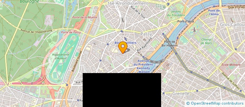localisation de l'entreprise AFU HAMEAU BOULAINVILLIERS à PARIS