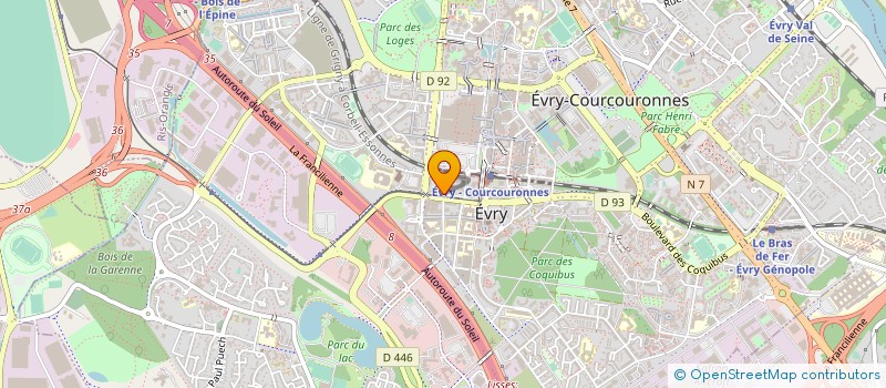 localisation de l'entreprise AFUL CENTRE URBAIN  EVRY-COURCOURONNES