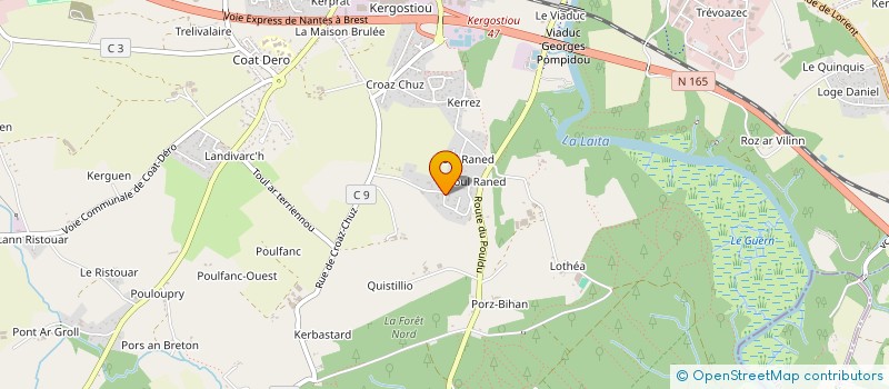 localisation de l'entreprise AFYA à QUIMPERLE