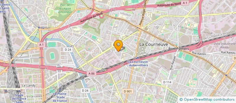 localisation de l'entreprise AFZAL à LA COURNEUVE
