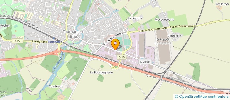 localisation de l'entreprise AG+ à TOURNAN-EN-BRIE