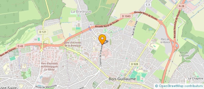 localisation de l'entreprise AG ASSURANCES à BOIS-GUILLAUME