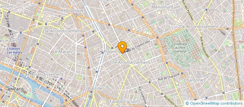 localisation de l'entreprise AG CHEMIN VERT  PARIS