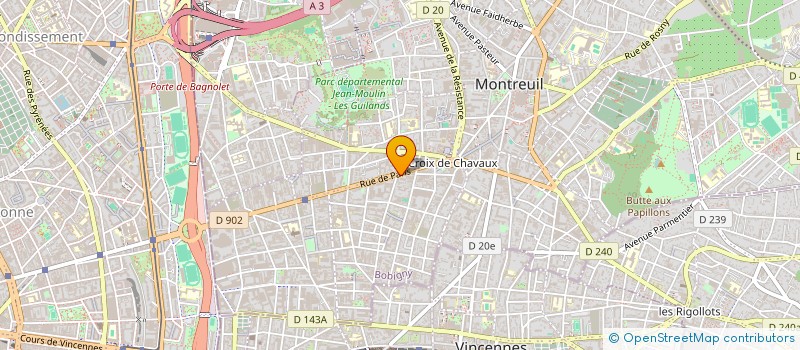 localisation de l'entreprise AG COIFFURE à MONTREUIL