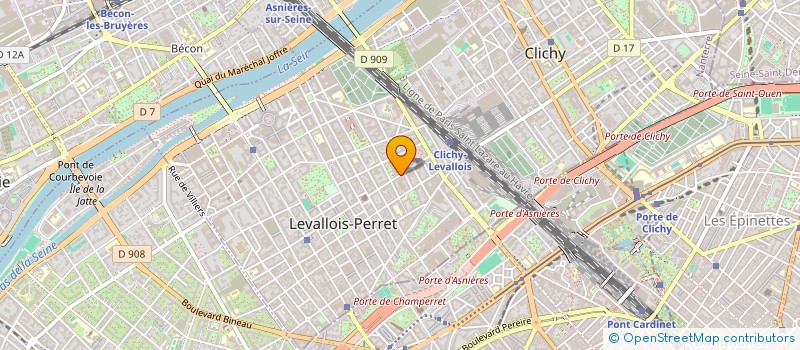 localisation de l'entreprise AG COM' à LEVALLOIS-PERRET