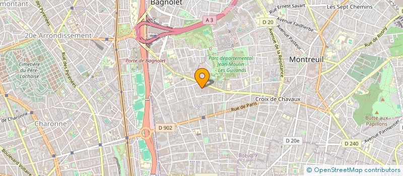 localisation de l'entreprise AG CONSEIL à BAGNOLET
