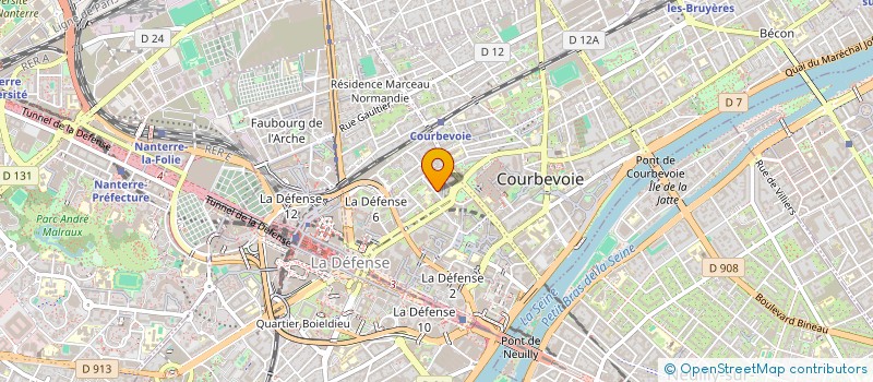 localisation de l'entreprise AG CORPORATE FINANCE à COURBEVOIE