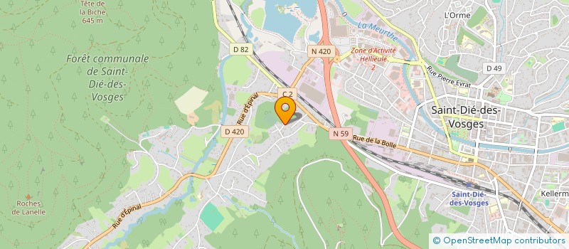 localisation de l'entreprise AG DISTRIBUTION à SAINT-DIE-DES-VOSGES