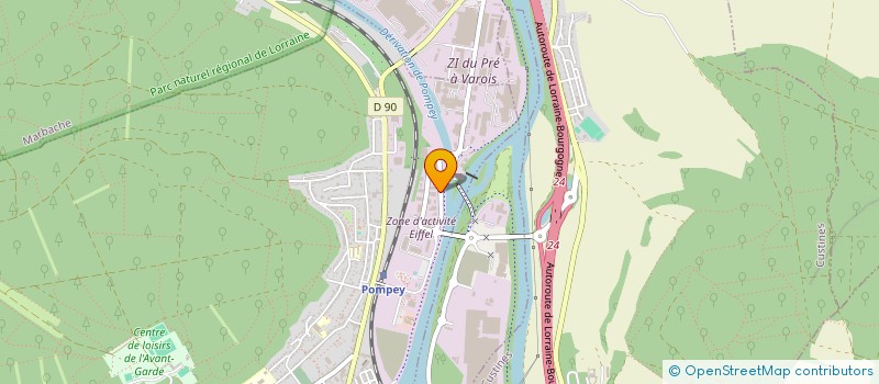 localisation de l'entreprise AG FERMETURES à POMPEY