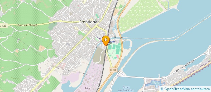 localisation de l'entreprise AG FERMETURES à FRONTIGNAN