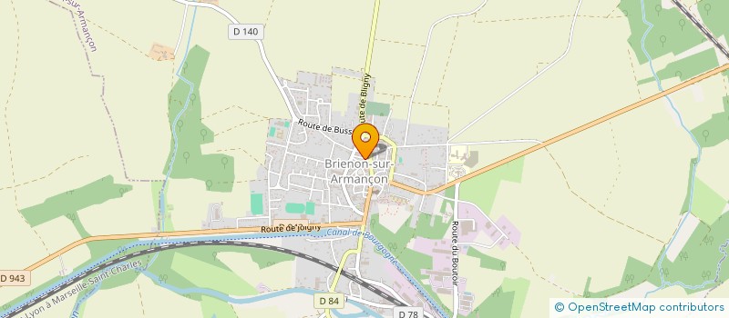 localisation de l'entreprise AG FIGHT CLUB  BRIENON-SUR-ARMANCON