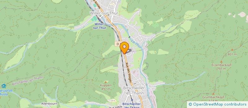 localisation de l'entreprise AG GARAGE SOREVAL  WILLER-SUR-THUR