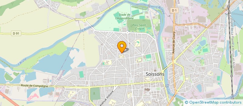 localisation de l'entreprise AG GOLF CONSULTING à SOISSONS