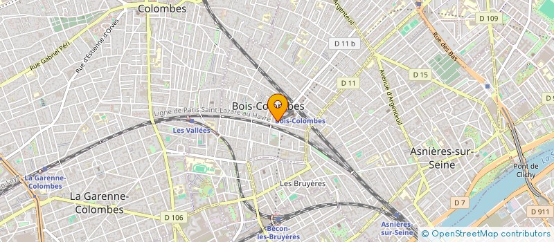 localisation de l'entreprise AG HOLDING à BOIS-COLOMBES