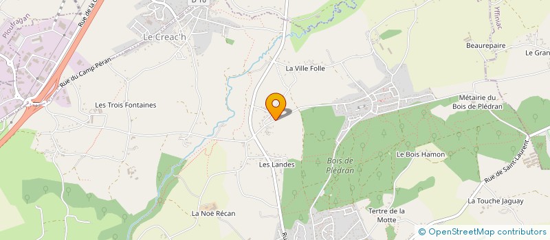 localisation de l'entreprise AG HOMING  PLEDRAN