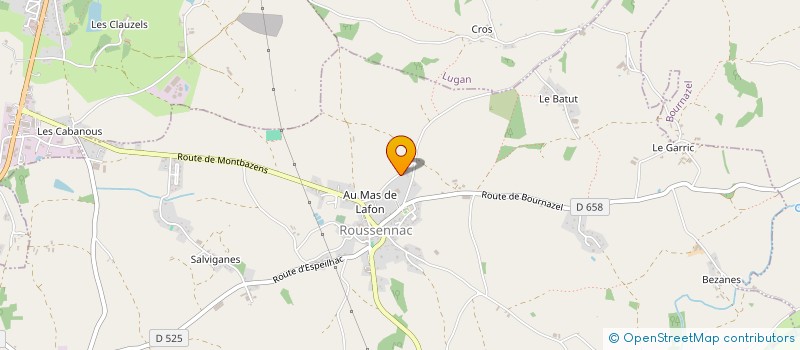 localisation de l'entreprise AG IMMO  ROUSSENNAC