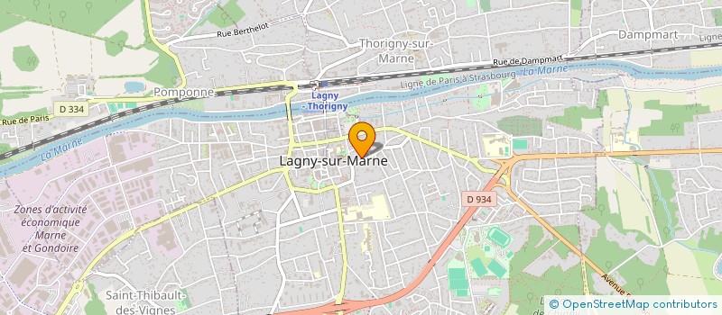 localisation de l'entreprise AG IMMOBILIER à LAGNY-SUR-MARNE