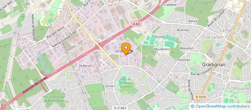 localisation de l'entreprise AG INVEST  GRADIGNAN